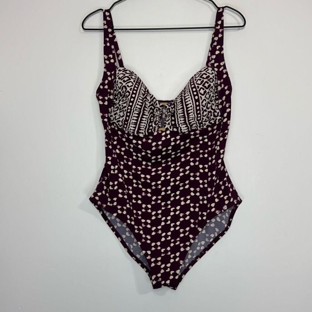 LaBlanca Maroon Printed Swimsuit 16